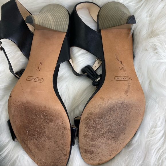 Coach Strappy Patent Leather Heels Sandals - Picture 5 of 6